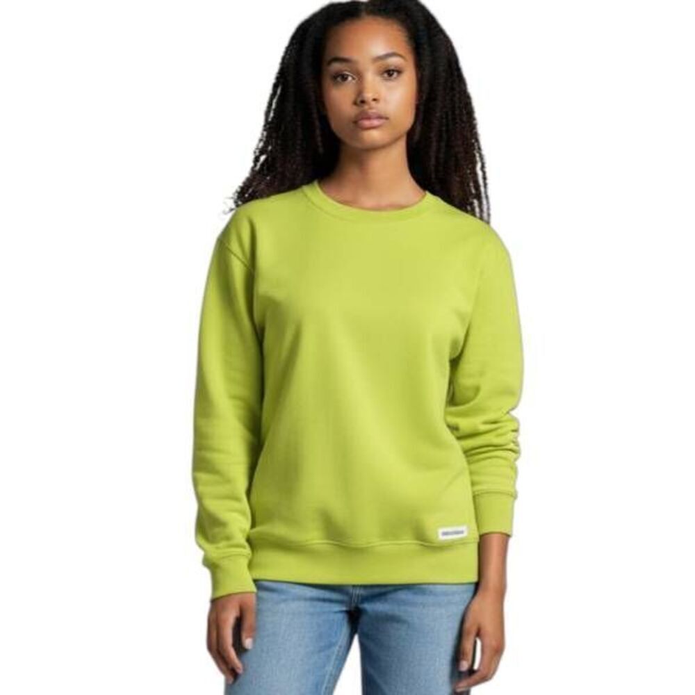 DENIM & FLOWER RICKY SINGH NEON GREEN PULLOVER SZ.S EUC.